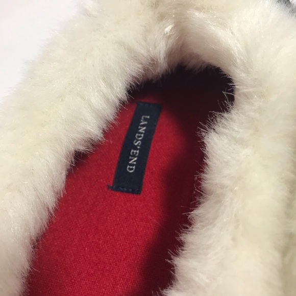 Lands' End Dark Navy Blue Slip On Embroidered Slippers Size 8 - Picture 11 of 12